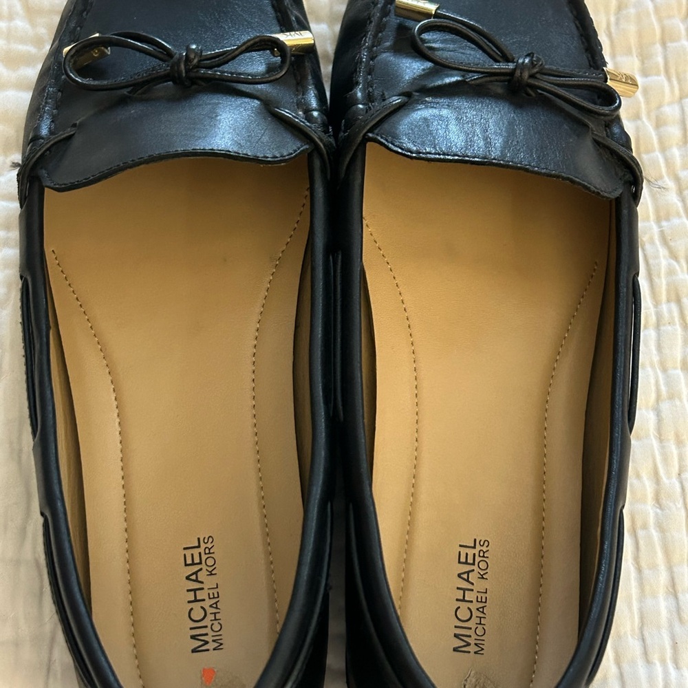 Michael Kors Black Leather Loafers